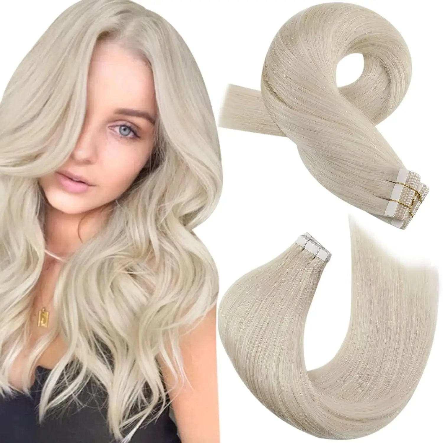 Premium Remy Human Hair Tape-In Extensions – 40 Pieces