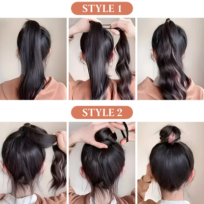 Silkara™ Hair Messy Bun Hairpiece – Curly Chignon with Elastic Band 17 inch