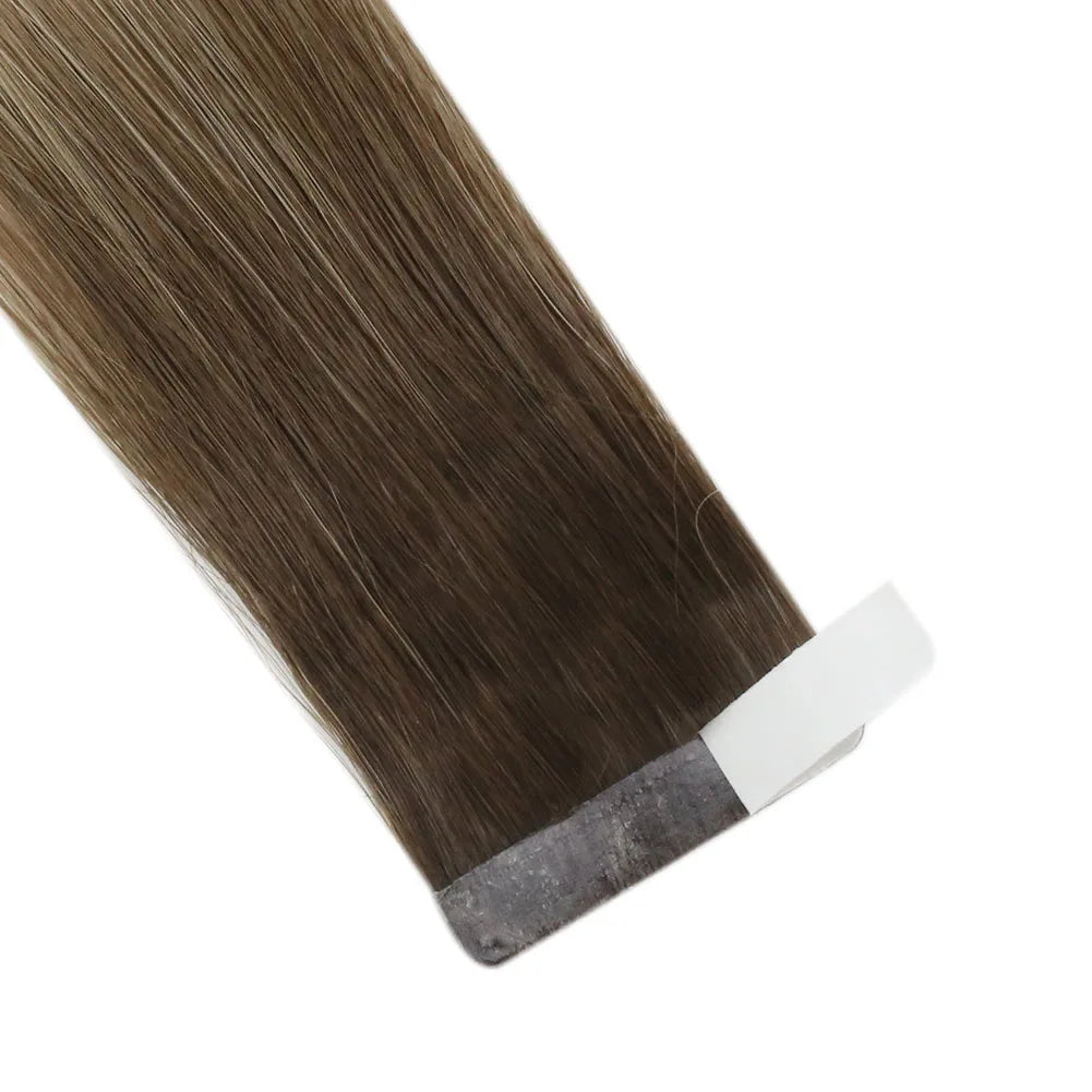 Virgin Tape-In Human Hair Extensions – Straight Remy Hair 2.5g/pc (14–24”)