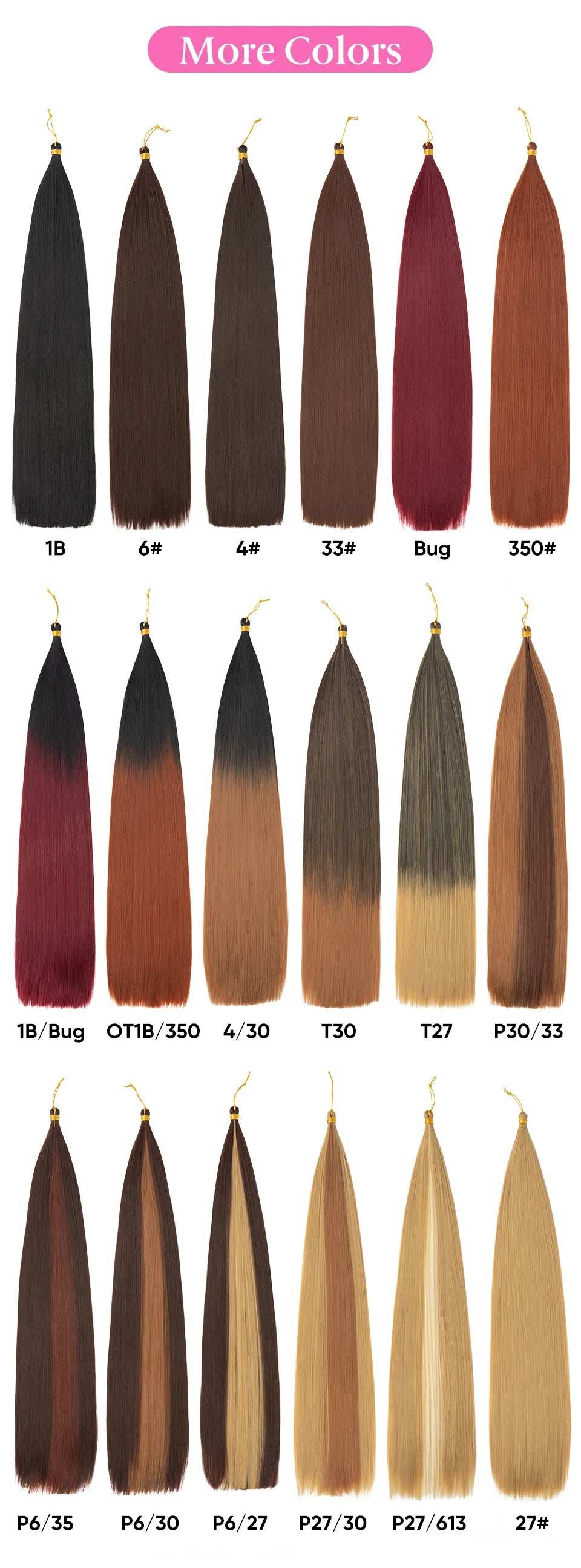 30 Inch Straight Braiding Hair Extensions – Soft Synthetic Crochet Braiding Hair Bundles for Women