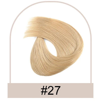 Silk Base Human Hair Topper with Bangs – 12 × 13 cm Remy Clip-In Crown Topper