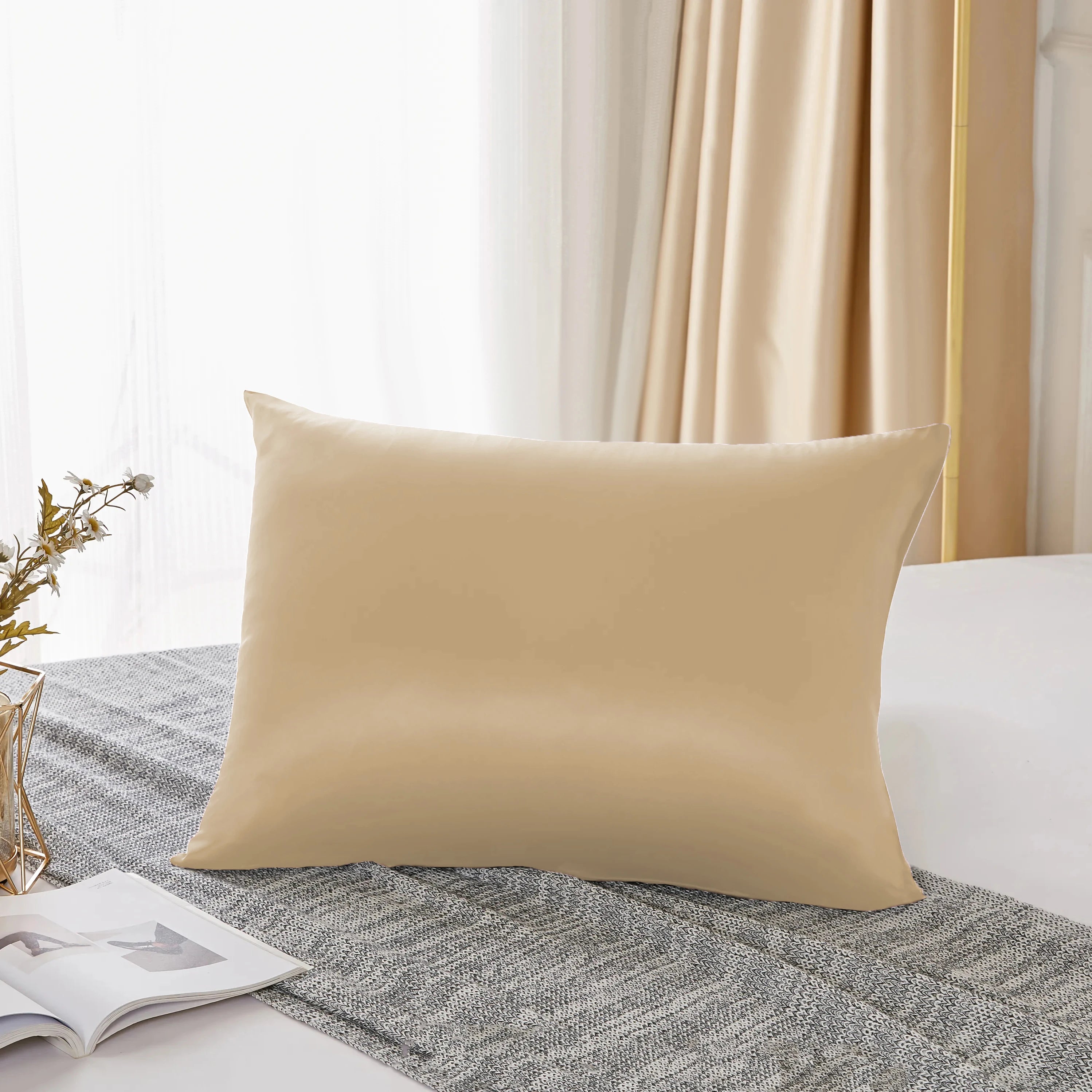 25 Momme Mulberry Silk Pillowcase – 100% Pure Silk Pillow Cover for Hair & Skin – Double-Sided 6A Grade Silk Pillowcase