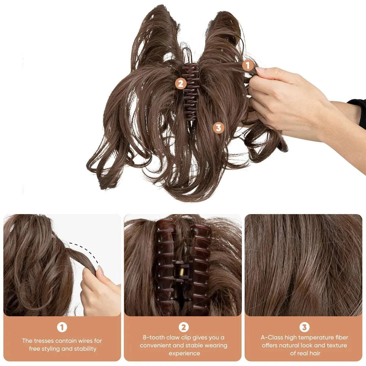 Silkara™ Diy Claw Clip In Ponytail Hair Extensions