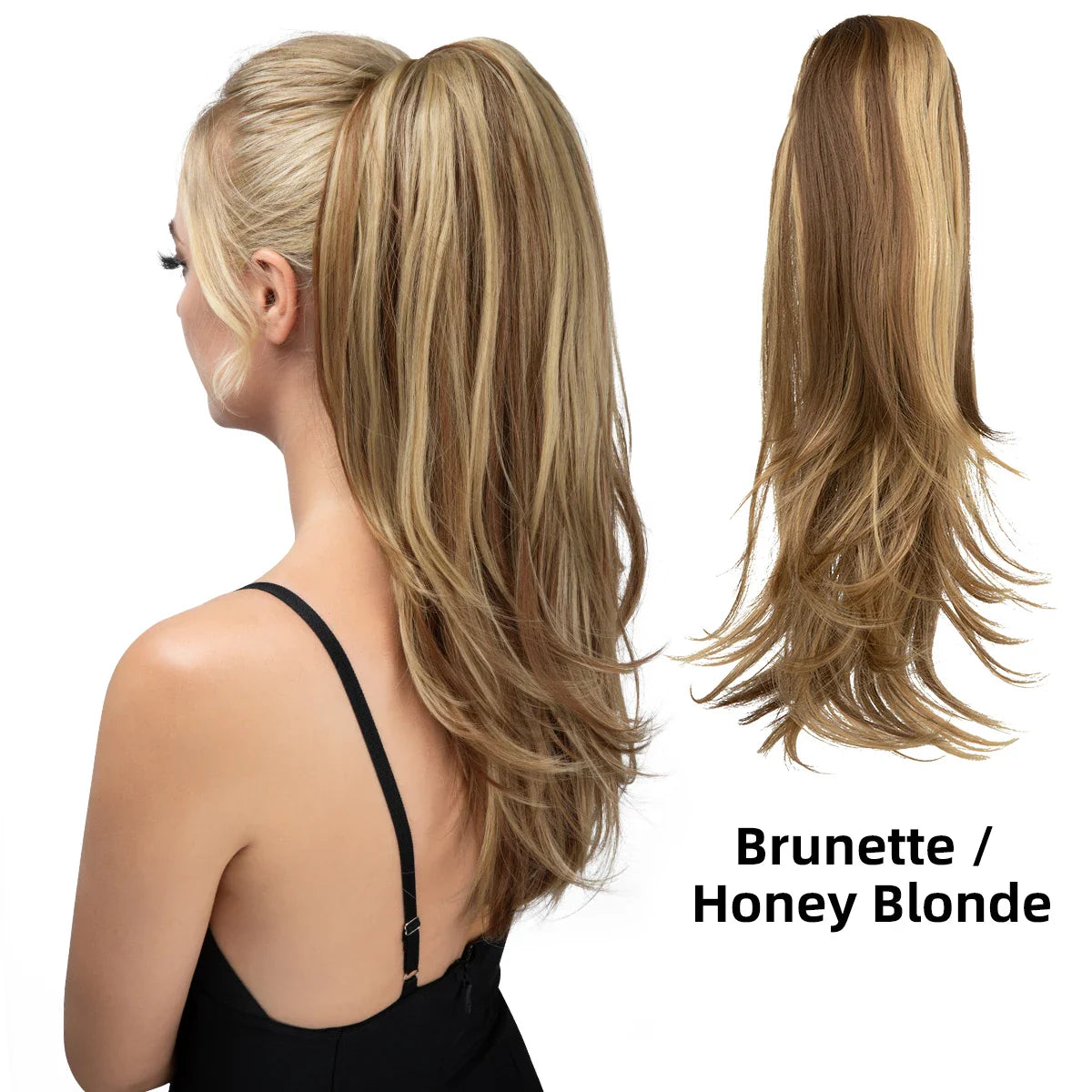 Premium Claw Clip-In Ponytail Hair Extension – Silky Straight | Heat-Resistant Synthetic Hairpiece (120g)