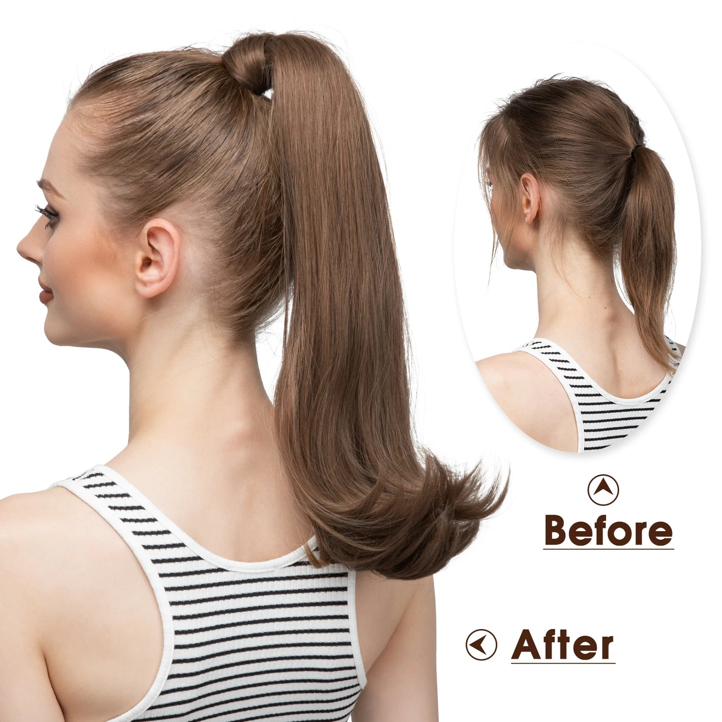 Long Curly Ponytail – Clip-In Wrap Around Hair Extension (140g)