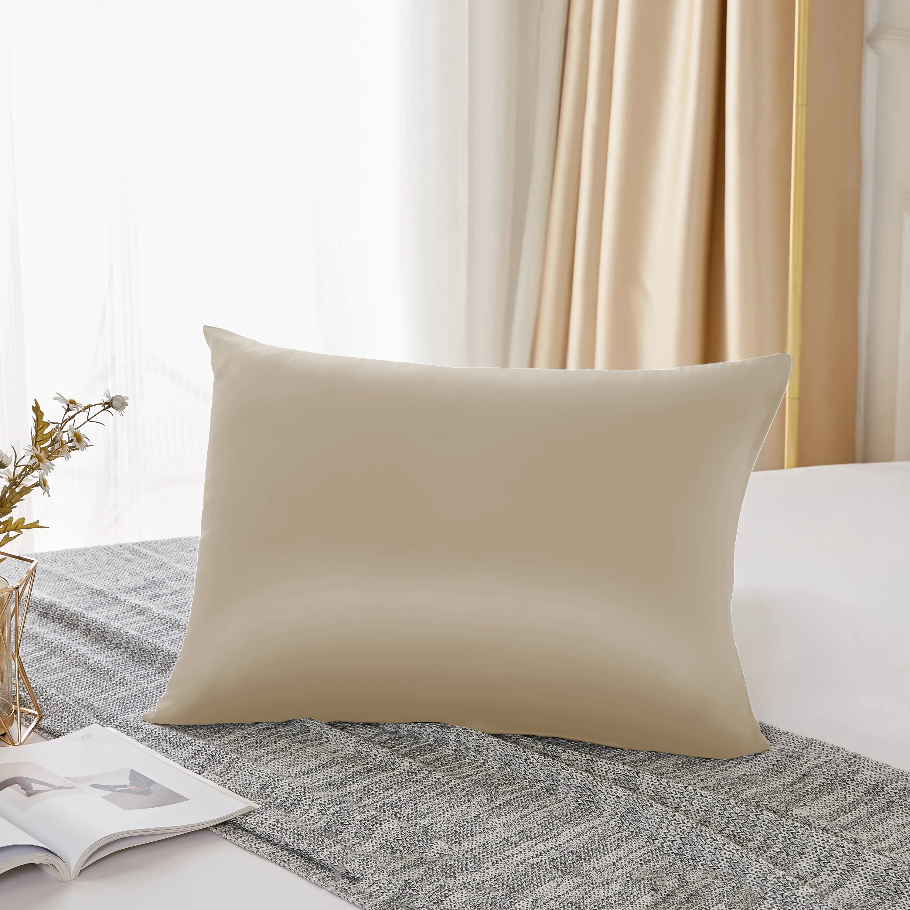 25 Momme Mulberry Silk Pillowcase – 100% Pure Silk Pillow Cover for Hair & Skin – Double-Sided 6A Grade Silk Pillowcase
