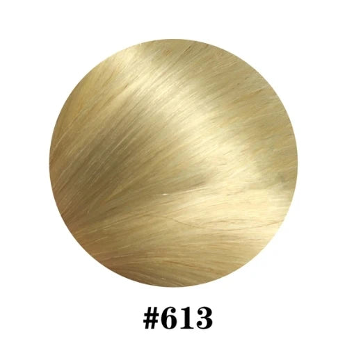 Invisible Wire Halo Human Hair Extensions – Straight Blonde Remy Halo with Clips
