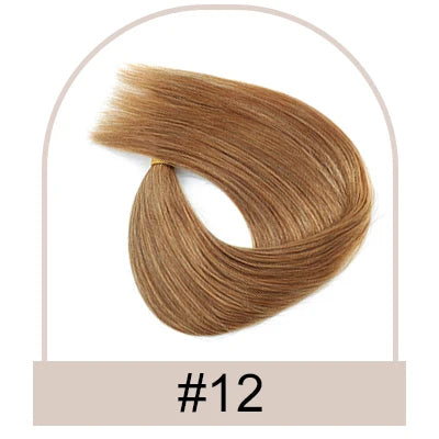Silk Base Human Hair Topper with Bangs – 12 × 13 cm Remy Clip-In Crown Topper