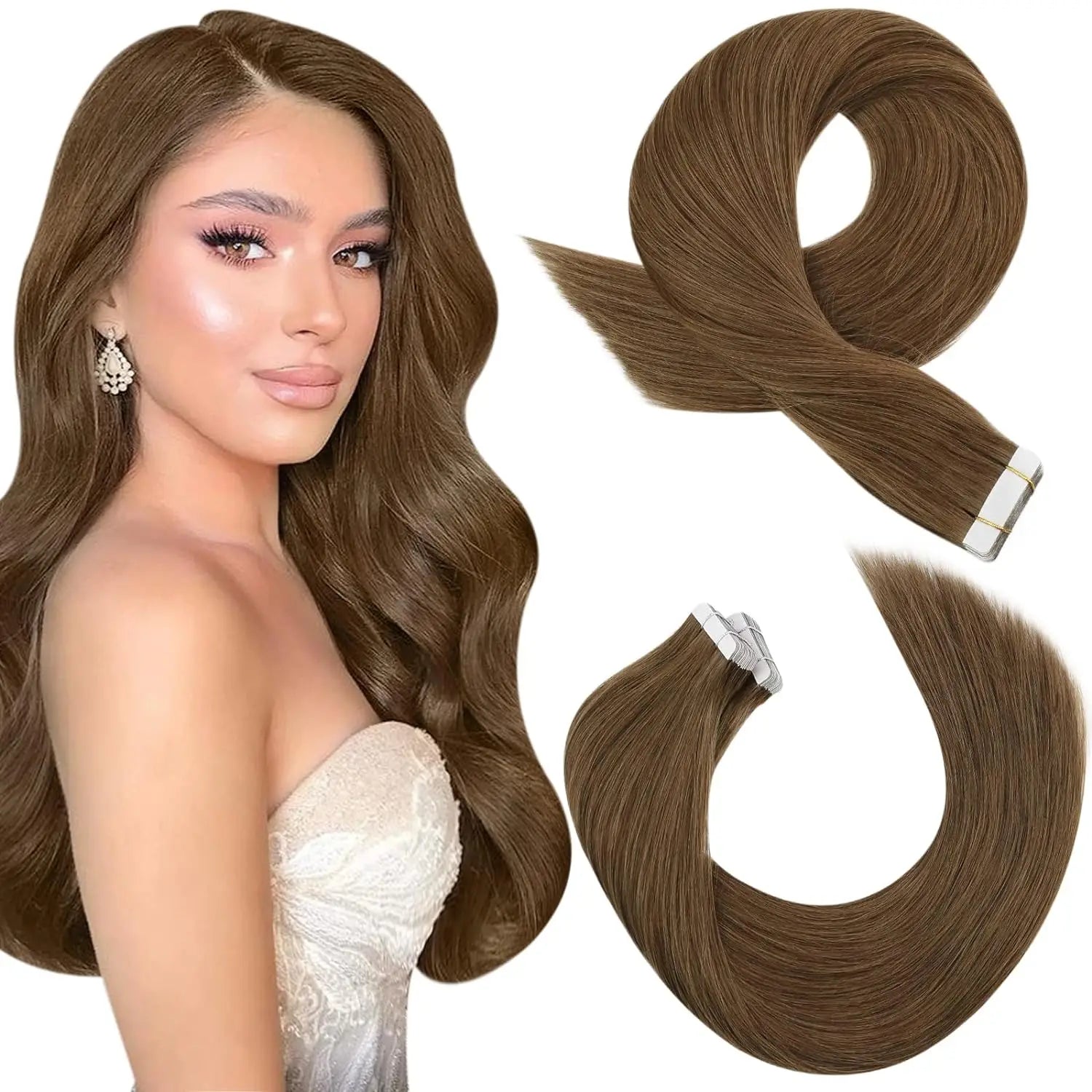 Premium Remy Human Hair Tape-In Extensions – 20 Pieces