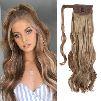 Long Wavy Ponytail – Clip-In Wrap Around Hair Extension (100g)