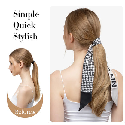 Silkara™ Premium Wavy Clip-In Ponytail Hair Extension – Wrap Around Synthetic Hairpiece (100g)