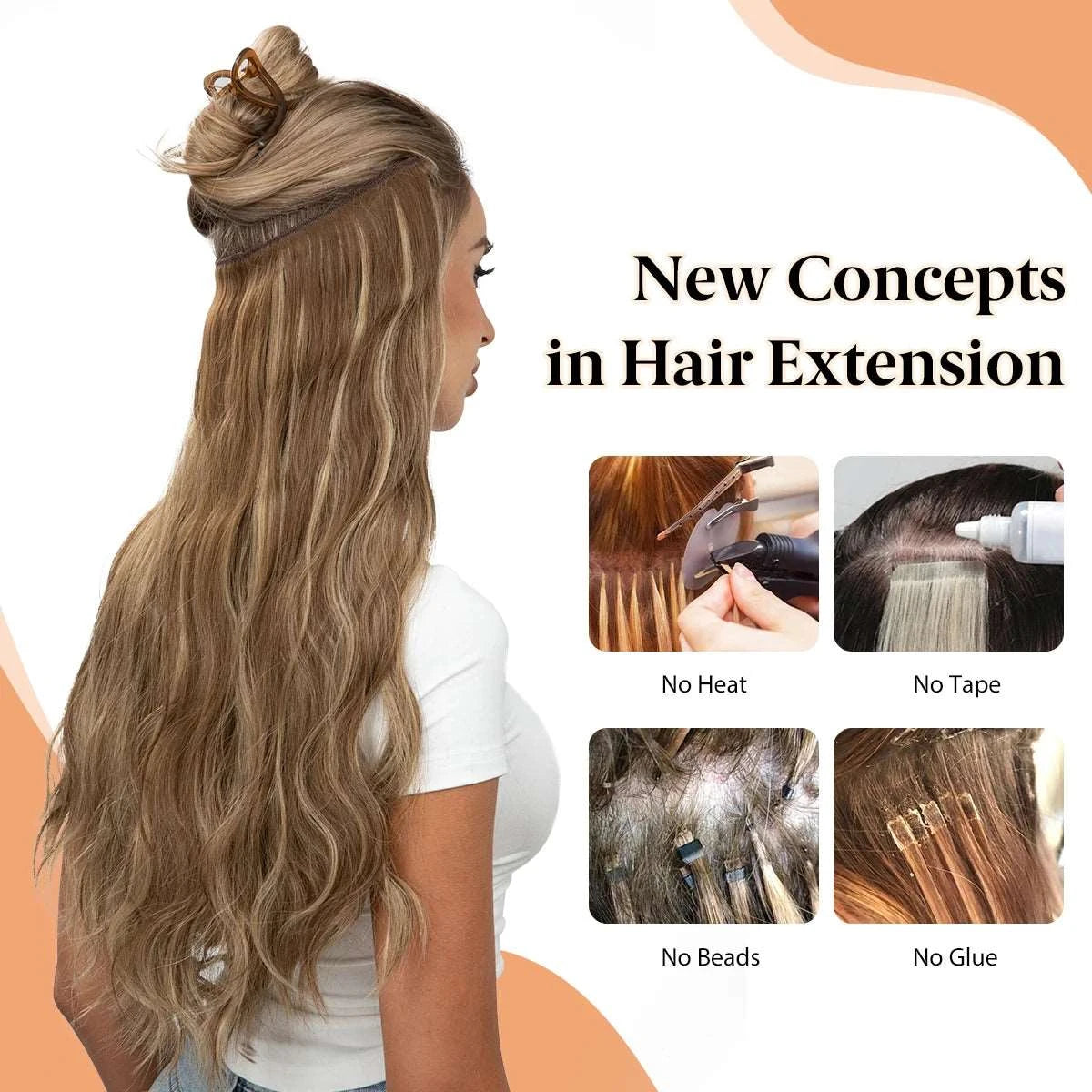 Silkara™ Halo Extensions (Wavy-3 Clips)