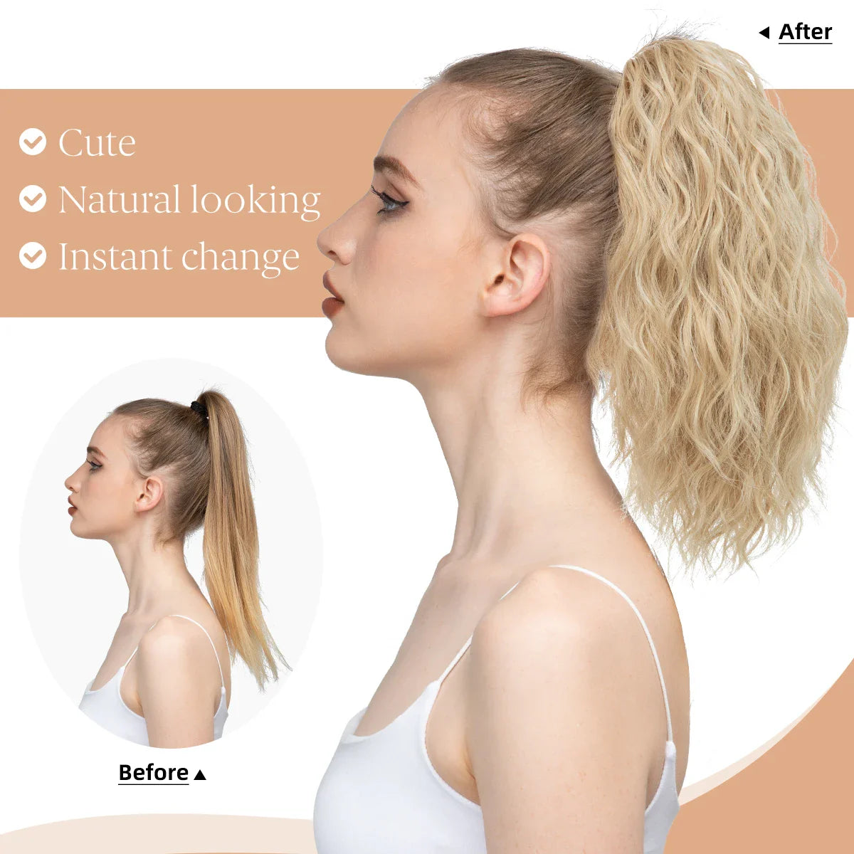 Silkara™  Curly Claw Clip In Ponytail 13"