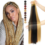 30 Inch Straight Braiding Hair Extensions – Soft Synthetic Crochet Braiding Hair Bundles for Women