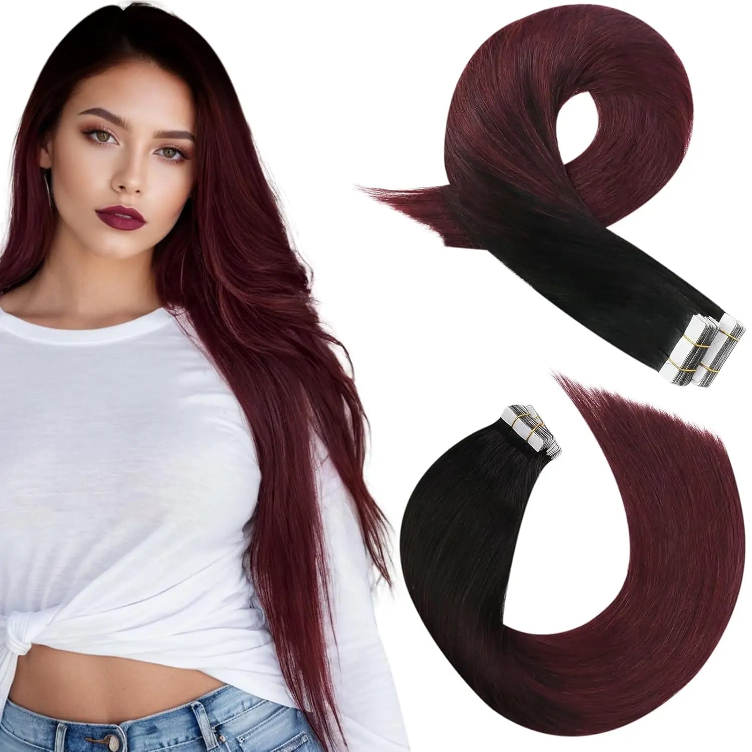 Premium Remy Human Hair Tape-In Extensions – 20 Pieces