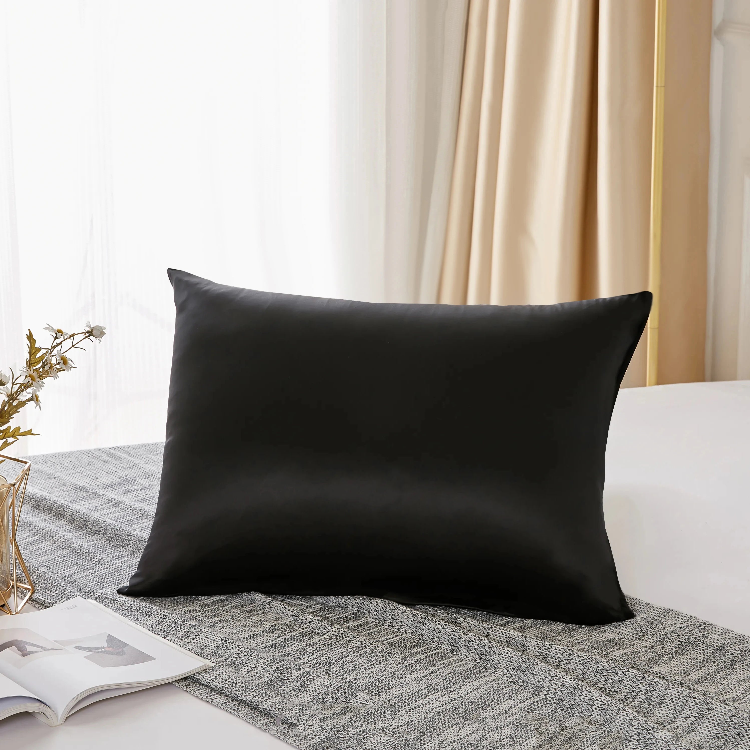 25 Momme Mulberry Silk Pillowcase – 100% Pure Silk Pillow Cover for Hair & Skin – Double-Sided 6A Grade Silk Pillowcase