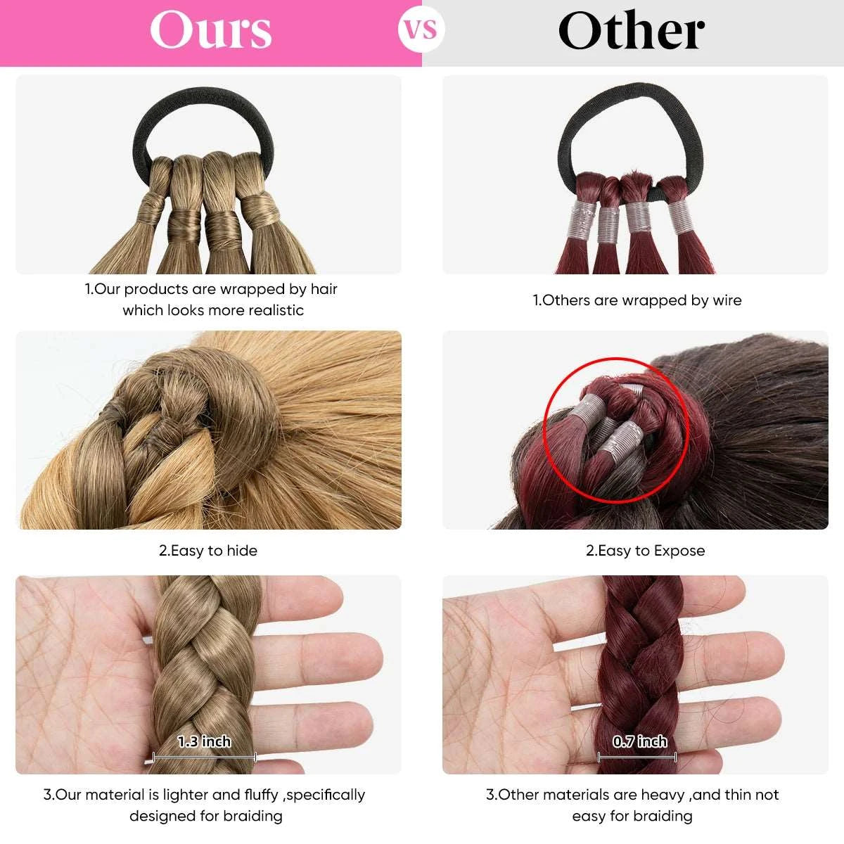 Silkara™  Diy Long Braid Ponytail Extension