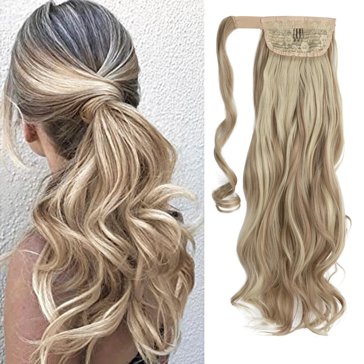 Long Wavy Ponytail – Clip-In Wrap Around Hair Extension (100g)