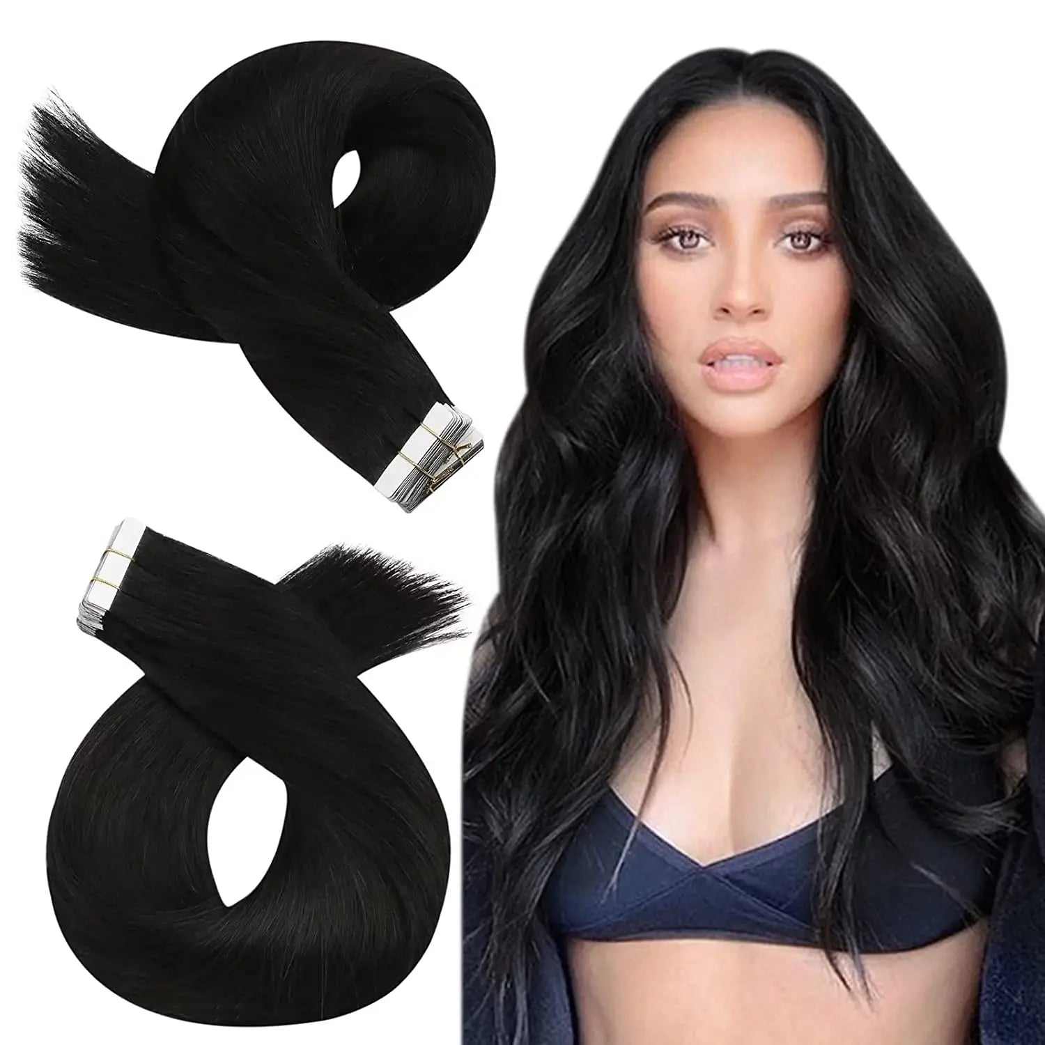 Premium Remy Human Hair Tape-In Extensions – 20 Pieces