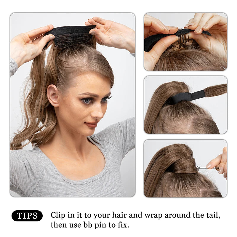 Long Wavy Ponytail – Clip-In Wrap Around Hair Extension (100g)