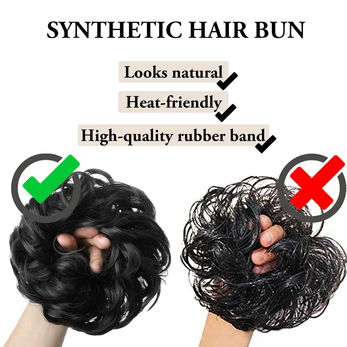 Messy Bun Hair Piece – Curly Chignon Scrunchie Hair Extension for Women