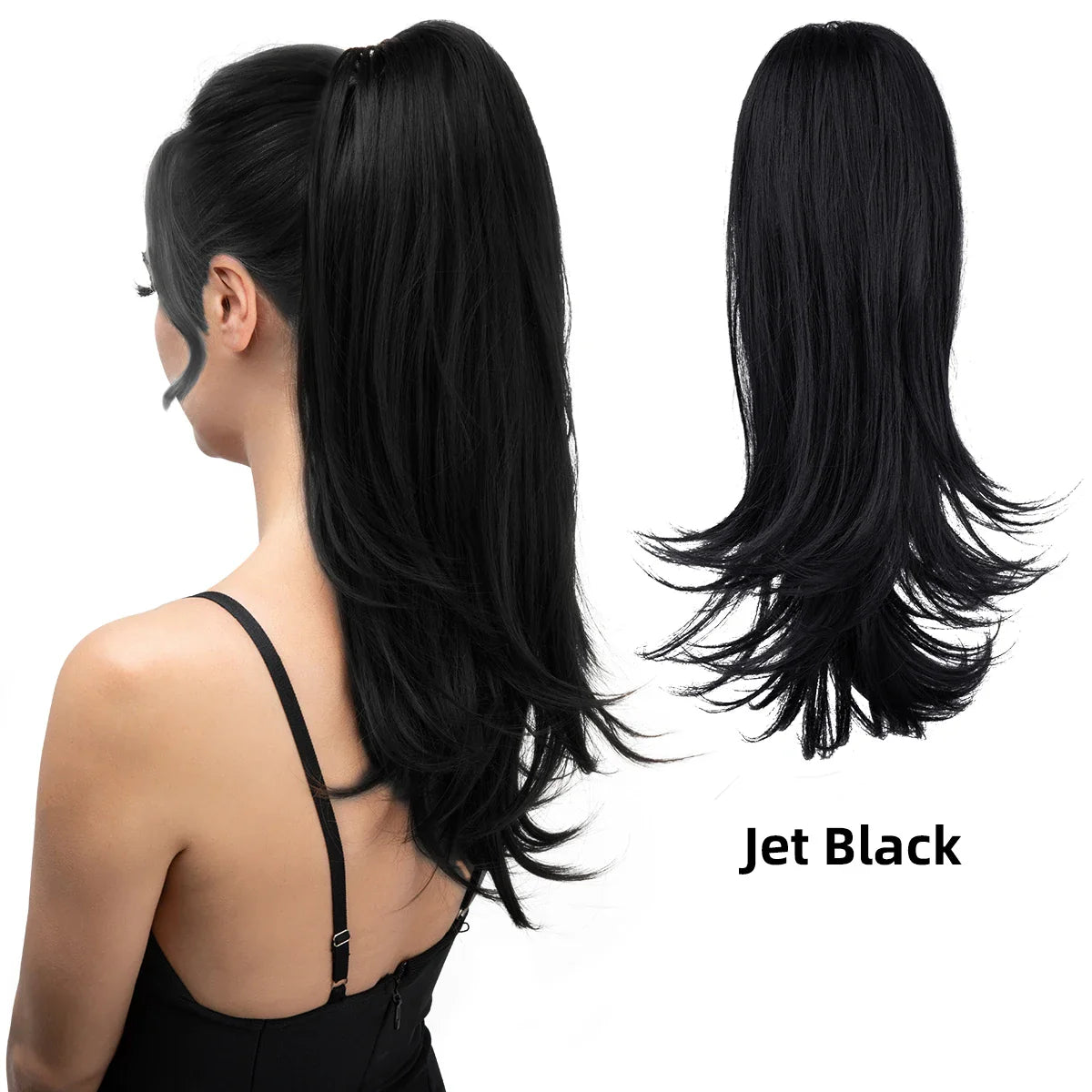 Premium Claw Clip-In Ponytail Hair Extension – Silky Straight | Heat-Resistant Synthetic Hairpiece (120g)