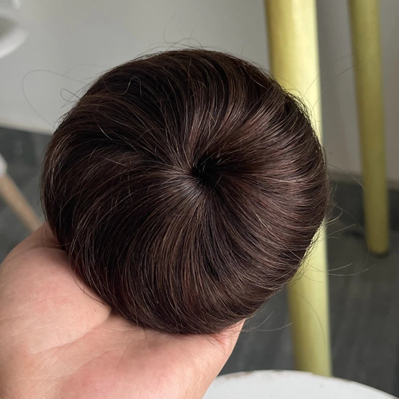 6” Human Hair Drawstring Bun Extension – Natural Volume Chignon Hairpiece