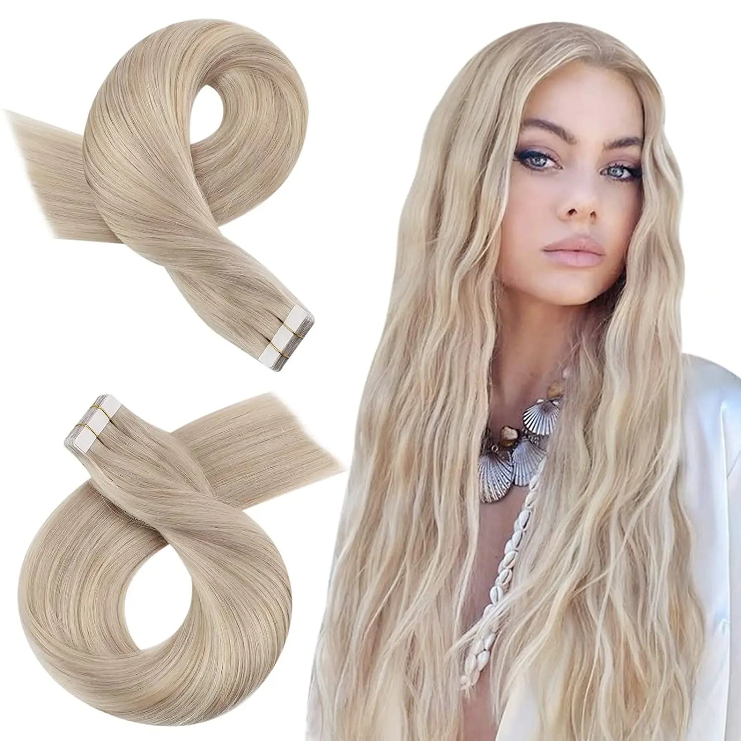 Premium Remy Human Hair Tape-In Extensions – 20 Pieces