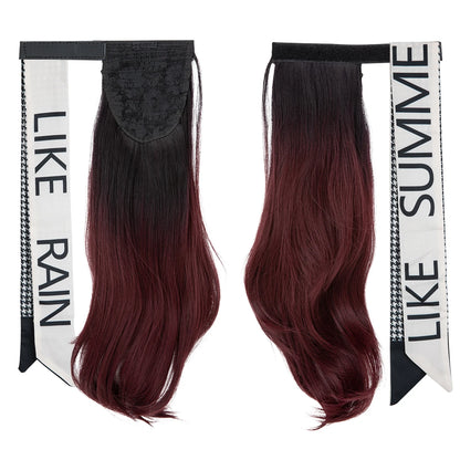 Silkara™ Premium Wavy Clip-In Ponytail Hair Extension – Wrap Around Synthetic Hairpiece (100g)