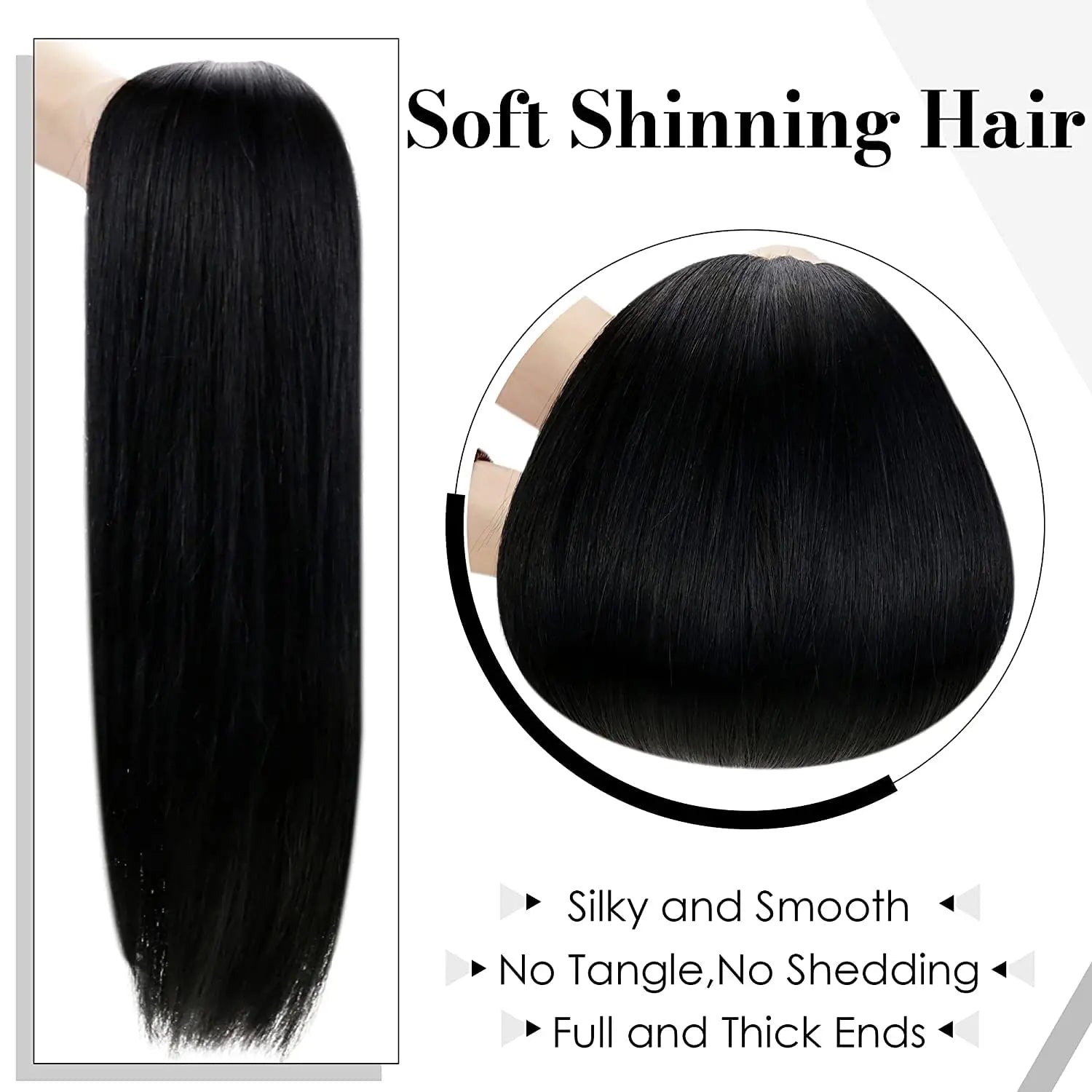 7-Piece Clip-In Human Hair Extensions – 16–24” Straight Remy Hair (105g)