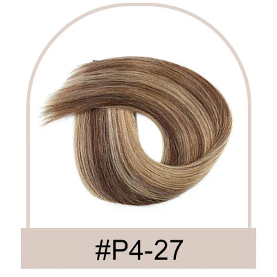 Silk Base Human Hair Topper with Bangs – 12 × 13 cm Remy Clip-In Crown Topper