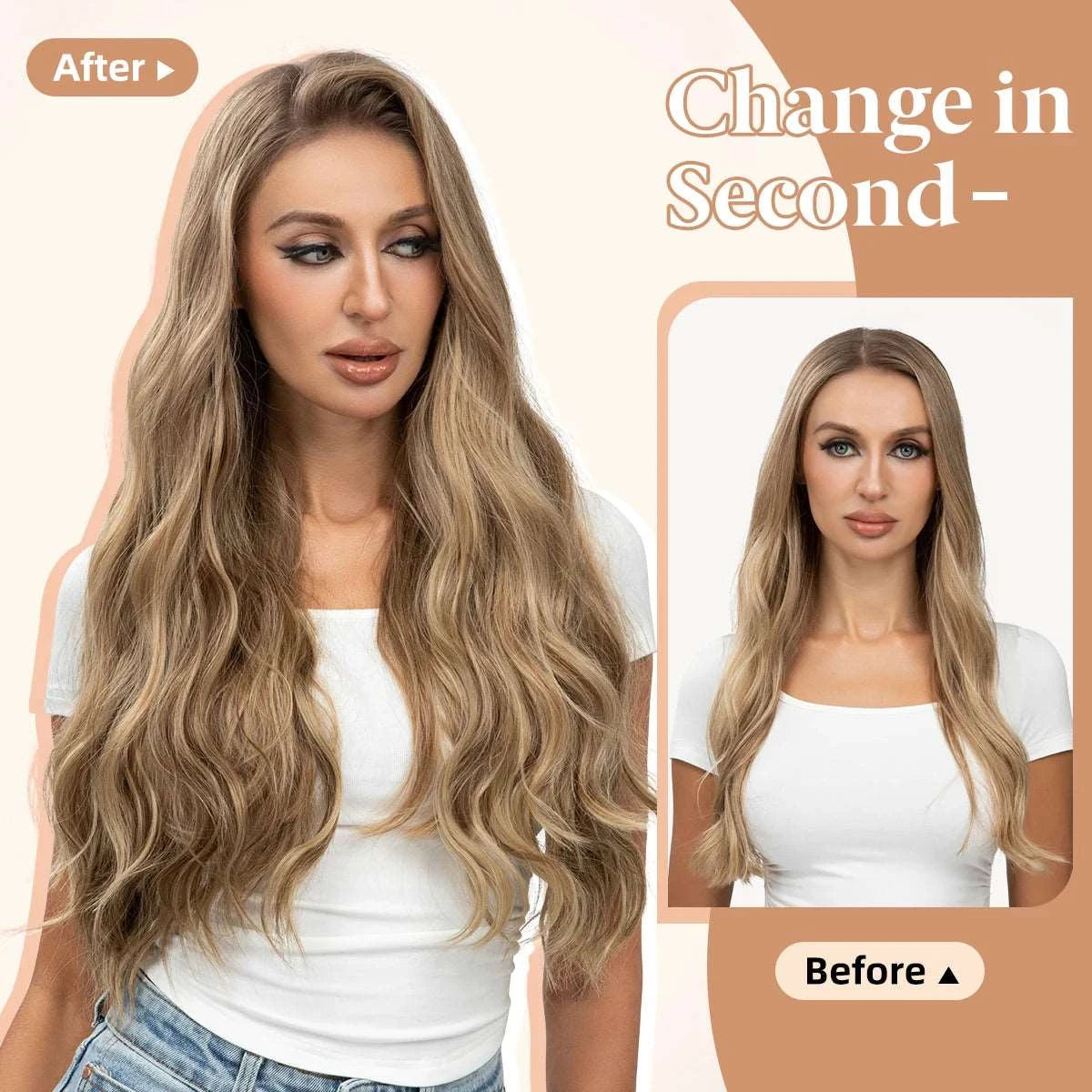 Silkara™ Halo Extensions (Wavy-3 Clips)