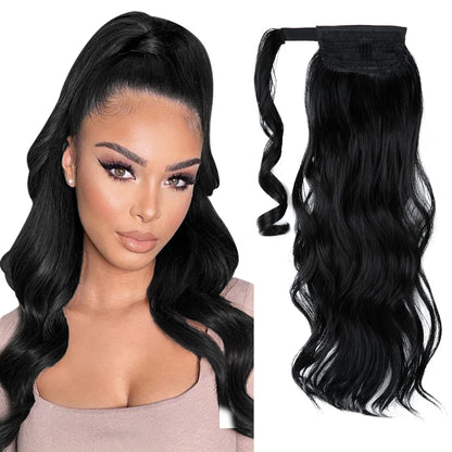 Long Wavy Ponytail – Clip-In Wrap Around Hair Extension (100g)