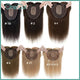 Silk Base Human Hair Topper with Bangs – 12 × 13 cm Remy Clip-In Crown Topper