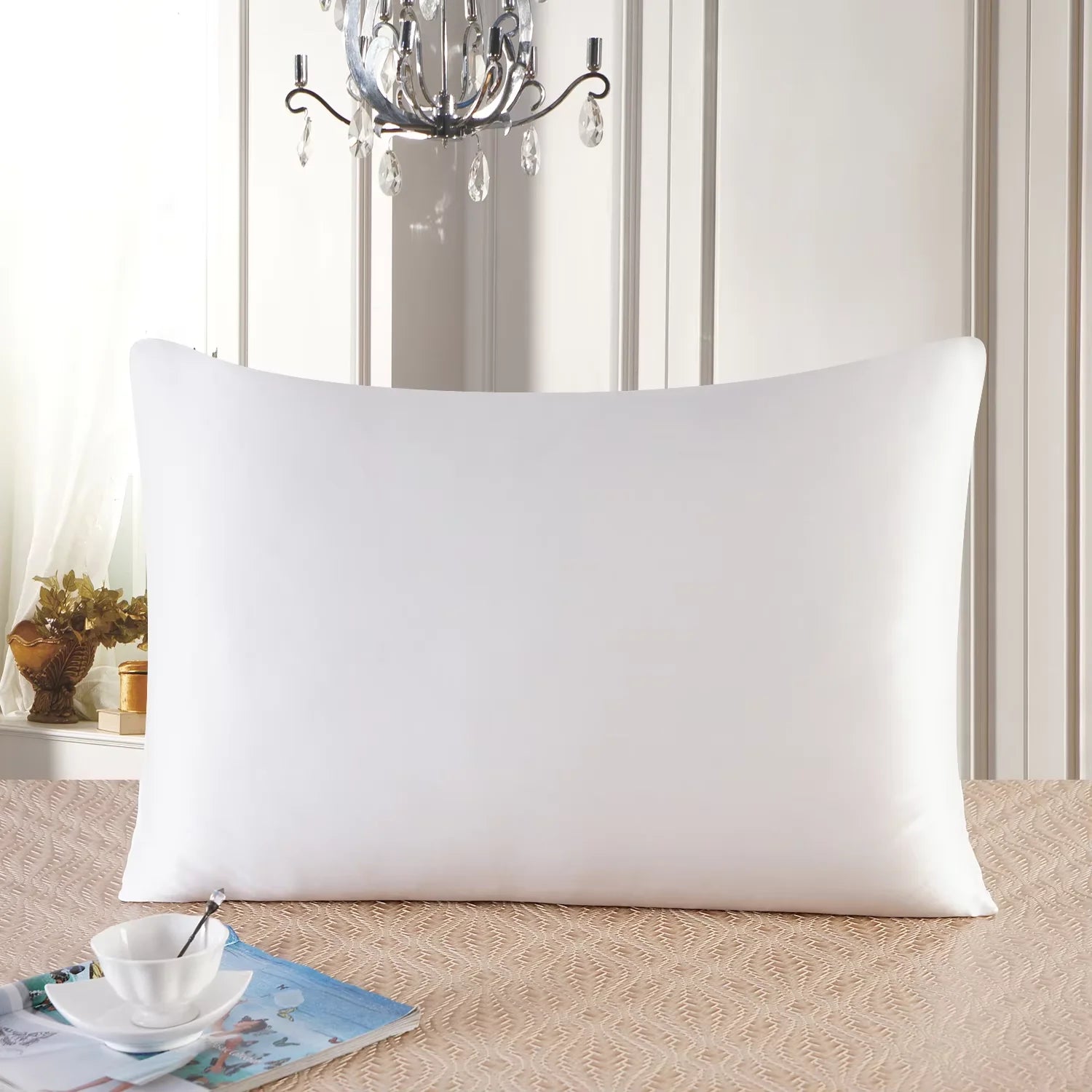 25 Momme Mulberry Silk Pillowcase – 100% Pure Silk Pillow Cover for Hair & Skin – Double-Sided 6A Grade Silk Pillowcase