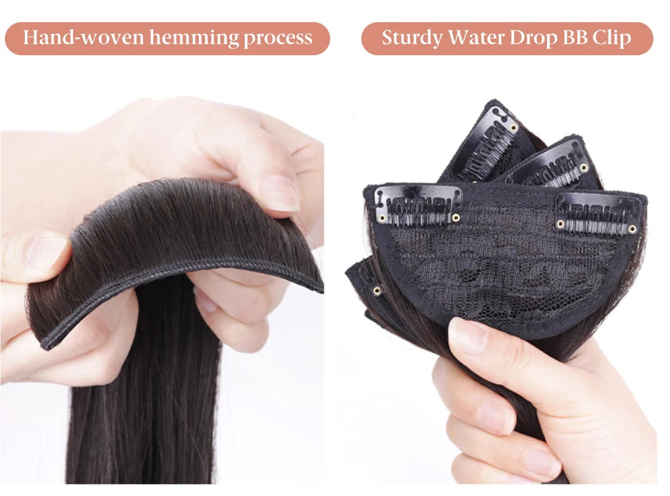 3PCS Wavy Clip In Hair Extensions – Thick Synthetic Full Head Hair Extensions for Women
