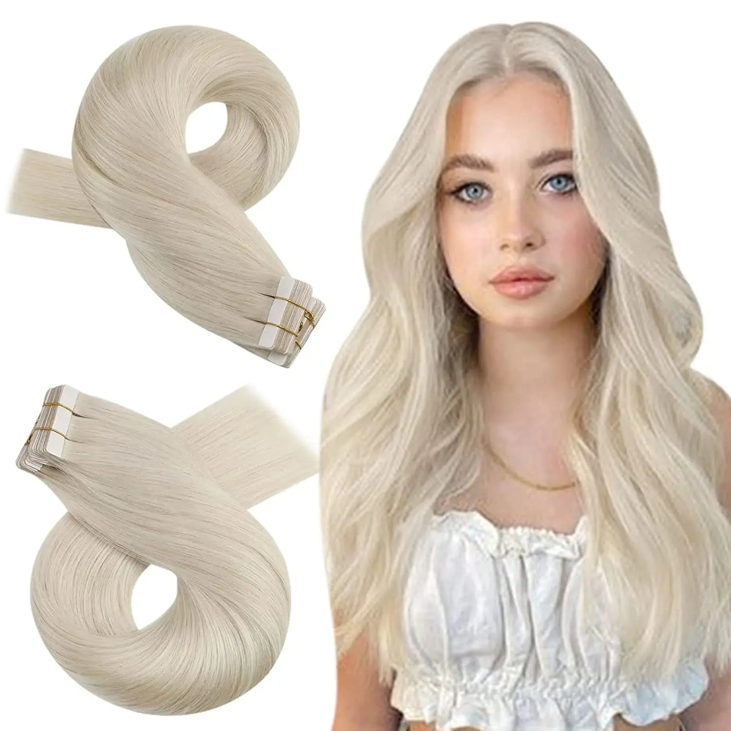 Premium Remy Human Hair Tape-In Extensions – 20 Pieces