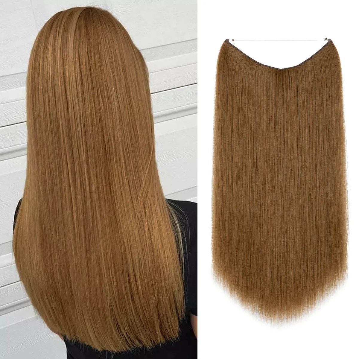 Silkara™ Secret Halo Hair Extensions 18, 22 Inches (Straight-No Clip)