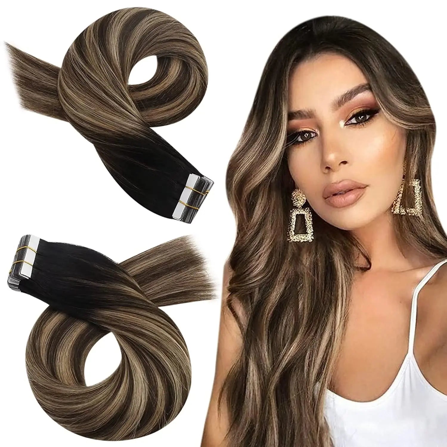 Premium Remy Human Hair Tape-In Extensions – 20 Pieces