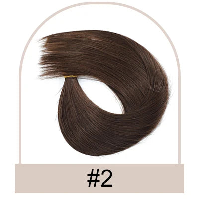 Silk Base Human Hair Topper with Bangs – 12 × 13 cm Remy Clip-In Crown Topper