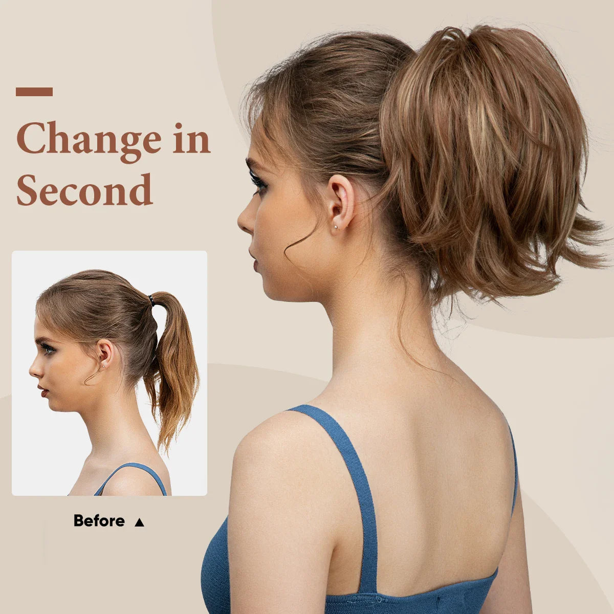 Silkara™  Claw Clip In Ponytail Hair Extensions