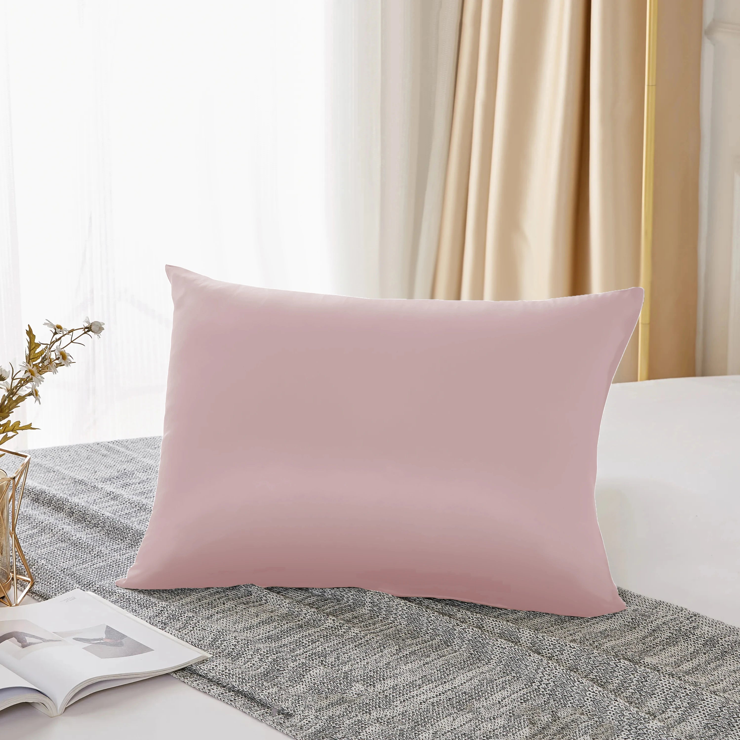 25 Momme Mulberry Silk Pillowcase – 100% Pure Silk Pillow Cover for Hair & Skin – Double-Sided 6A Grade Silk Pillowcase