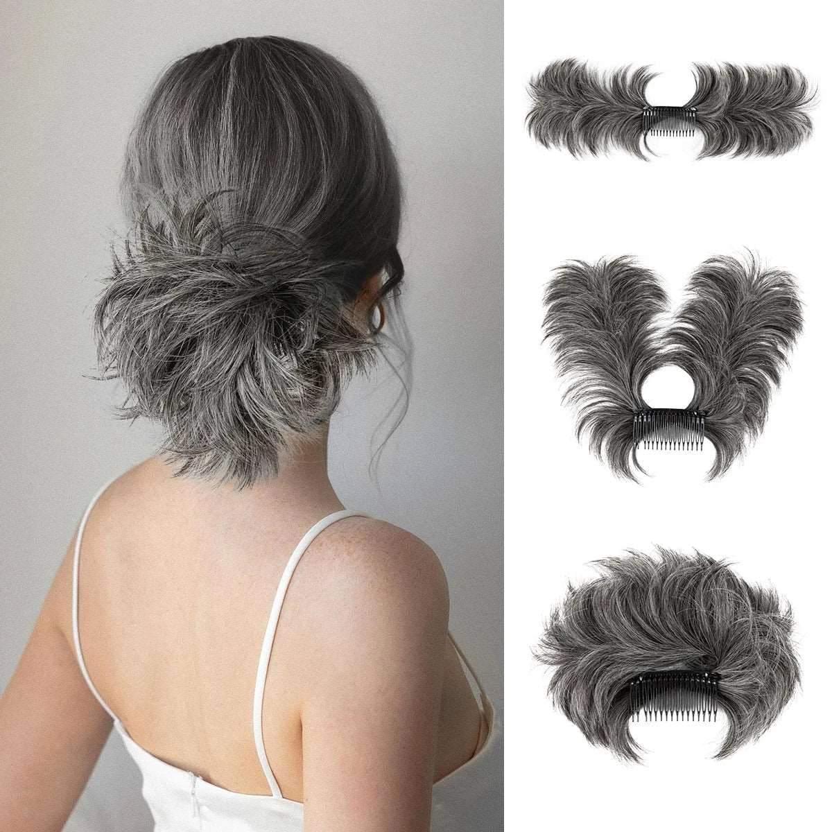 Silkara™  Messy Curly Chignon Hair Bun Extensions