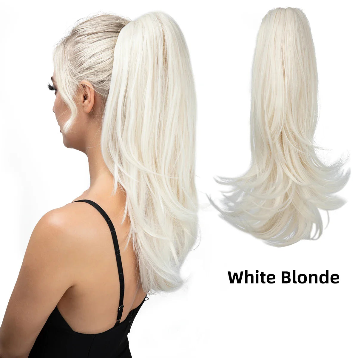 Premium Claw Clip-In Ponytail Hair Extension – Silky Straight | Heat-Resistant Synthetic Hairpiece (120g)
