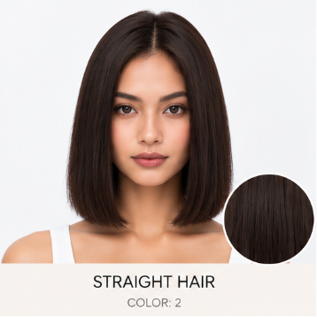 100% Human Hair – Straight & Wavy Swiss Lace Base for Natural Crown Coverage