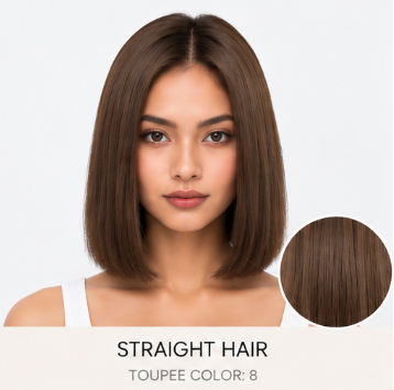 100% Human Hair – Straight & Wavy Swiss Lace Base for Natural Crown Coverage