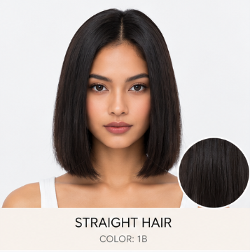 100% Human Hair – Straight & Wavy Swiss Lace Base for Natural Crown Coverage