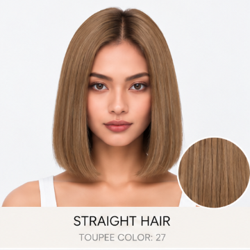 100% Human Hair – Straight & Wavy Swiss Lace Base for Natural Crown Coverage