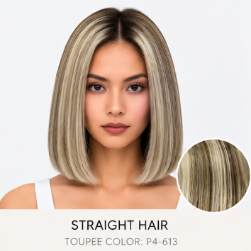 100% Human Hair – Straight & Wavy Swiss Lace Base for Natural Crown Coverage
