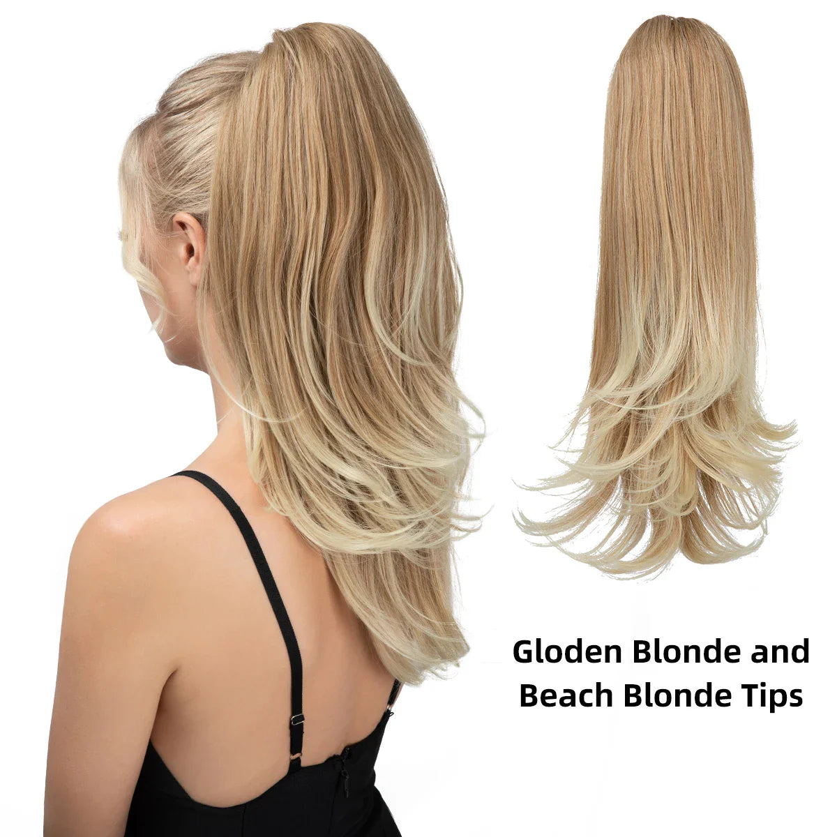 Premium Claw Clip-In Ponytail Hair Extension – Silky Straight | Heat-Resistant Synthetic Hairpiece (120g)